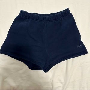 navy tna sweatshorts